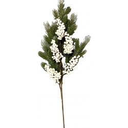 White Berries with Green Fern 28"